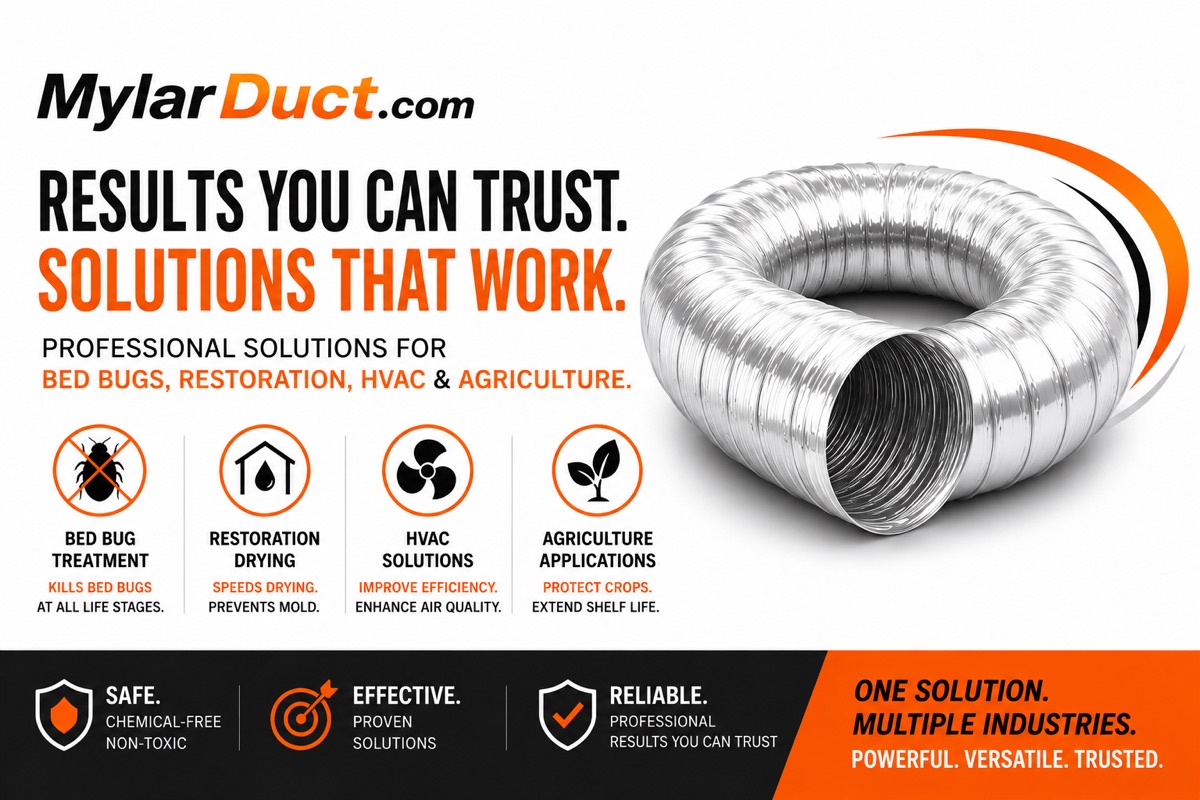 MylarDuct.com heavy duty mylar duct industries graphic.